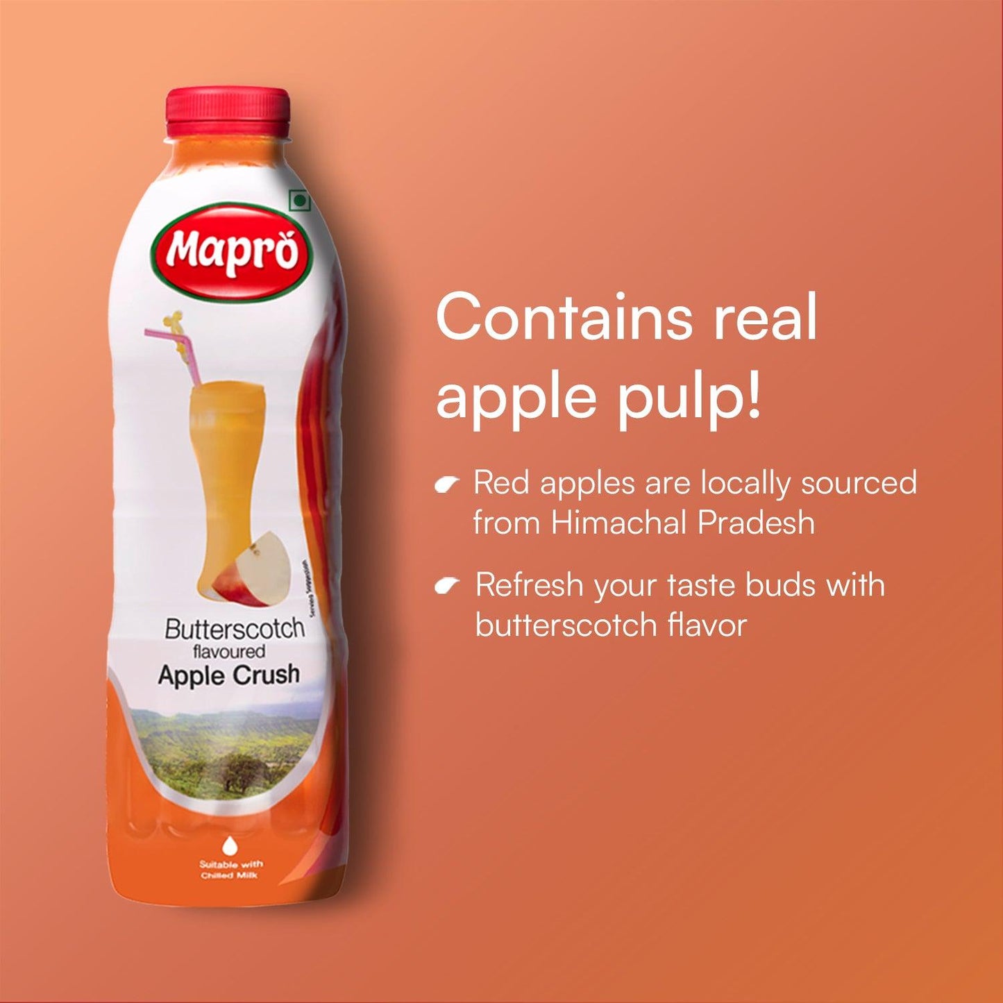 qualities of mapro Butterscotch flavoured Apple Crush